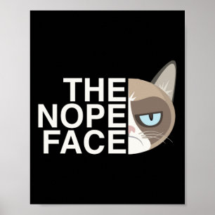 The Nope Face _ Grappige Lazy Cat Joke Hoodie voor Poster