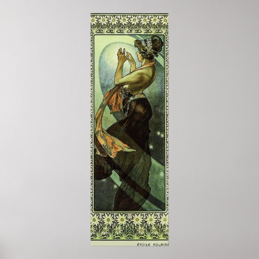 The North Star van Alphonse Mucha Poster (Voorkant)