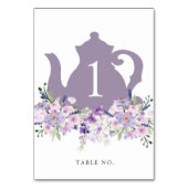 Thé nuptiale Douche violet Teapot Numéro de table (Par défaut)