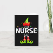 The Nurse Elf Christmas Matching Pajamas Kaart (Voorkant)