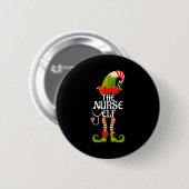 The Nurse Elf Family Matching Christmas 2023 Ronde Button 5,7 Cm (Voorkant /achterkant)