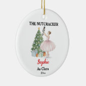 The Nutcracker Ballerina Custom Name & Role Keramisch Ornament (Rechts)