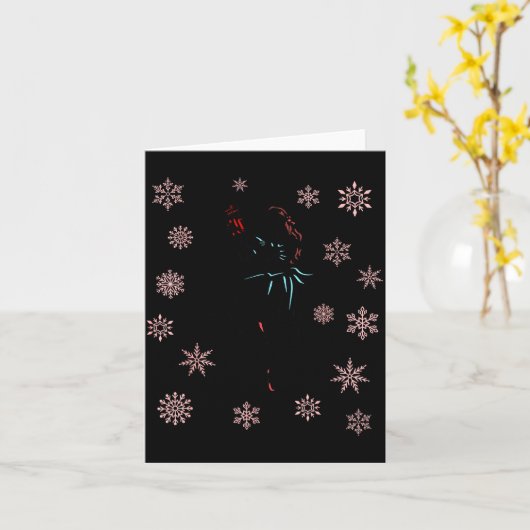 The Nutcracker Ballet And Clara Ballerina Christma Kaart (Gele Bloem)