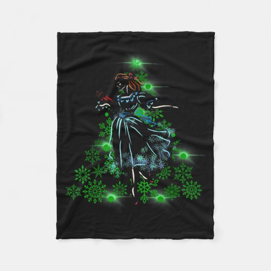 The Nutcracker Ballet And Clara Marie Christmas Tr Fleece Deken (Voorkant)