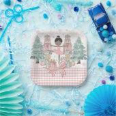 The Nutcracker Ballet Pastel Blush Pink Christmas Papieren Bordje (Feest)