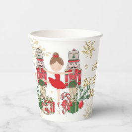 The Nutcracker Ballet Red Green Gold Christmas Papieren Bekers