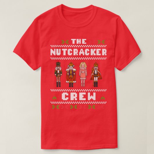 The Nutcracker Crew Nutcracker Ugly Christmas Swea T-shirt (Design voorkant)