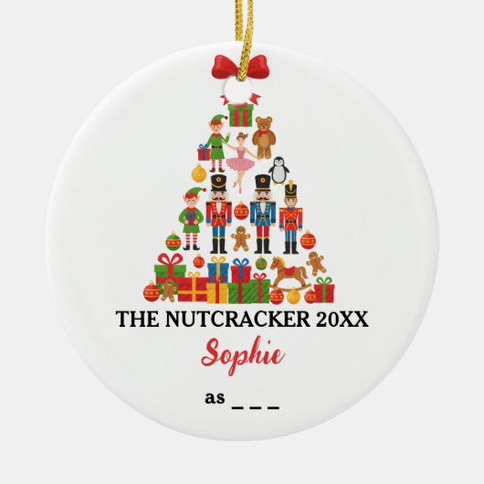 The Nutcracker Custom Ballet Role Christmas Keramisch Ornament (Voorkant)