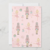 The Nutcracker Winter Wonderland Girl Baby Shower Kaart (Achterkant)