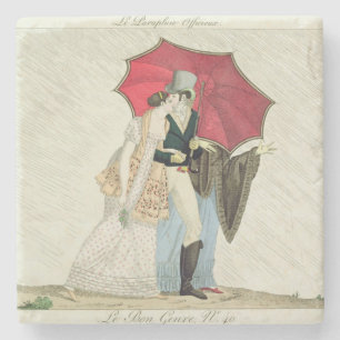 The Obliging Umbrella, bord 40 van Le Bon Genre Stenen Onderzetter