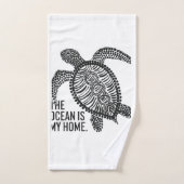 The Ocean Is My Home (facebook, insta, twitter, ti (Serviette à main)