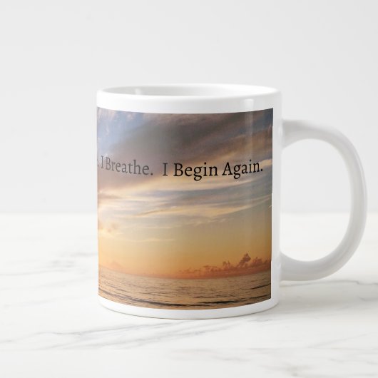 The Ocean Remembers Me Mug Extra Grote Beker (Rechts)