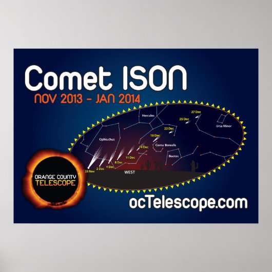 The Official Comet ISON Poster and Finder Chart (Devant)