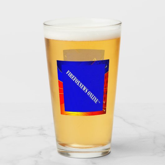 The Official FIREFOXNEWS ONLINE™ Beverage Glass Glas (Voorkant gevuld)