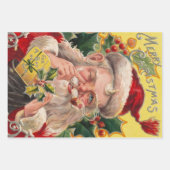 The Old-Fashioned Santa Set Inpakpapier Vel (Voorkant 3)