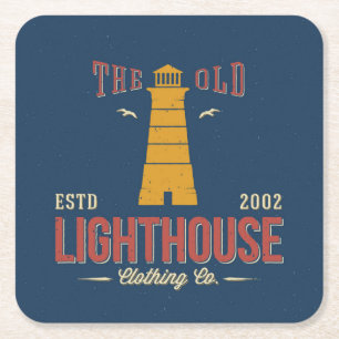 The Old Lighthouse Clothing Co. Vierkante Kartonnen Onderzetter