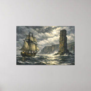 The Old Man of Hoy door BurnsInHell Canvas Afdruk