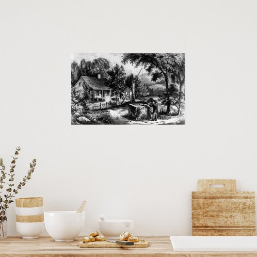 The Old Oaken Bucket - 1872 Poster (Keuken)