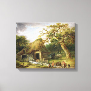 The Old Water Mill, 1790 (olie op canvas) Canvas Afdruk