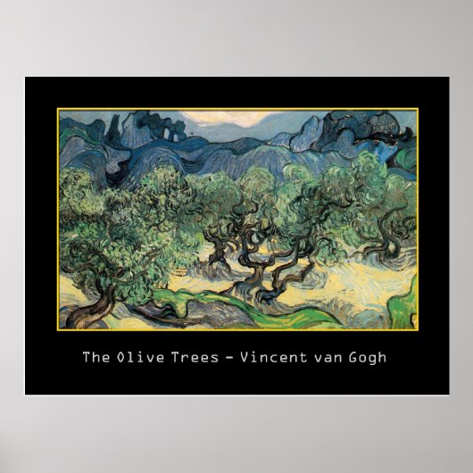 The Olive Trees,1889, Vincent van Gogh Poster (Voorkant)