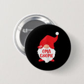 The Oma Gnome Matching Christmas Gnome Shirt Ronde Button 5,7 Cm (Voorkant /achterkant)