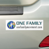 The One Family World Peace Movement BUMPER STICKER (Op auto)