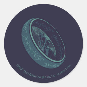 THE ONE RING™ GOLLUM™ Grafisch Ronde Sticker