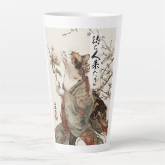 "The One Will Come" Japanese Cat Art Latte Mug Mok