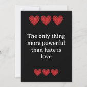The only thing more powerful than hate is love kaart (Voorkant)