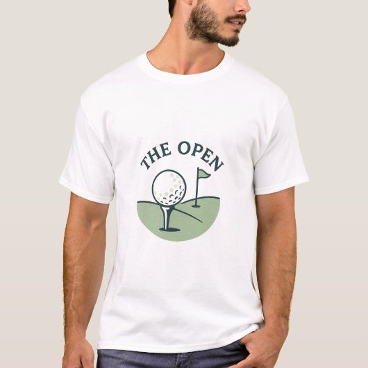 The Open – Minimalist Golf Design T-shirt (Voorkant)