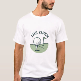 The Open – Minimalistisch Golf Design T-shirt