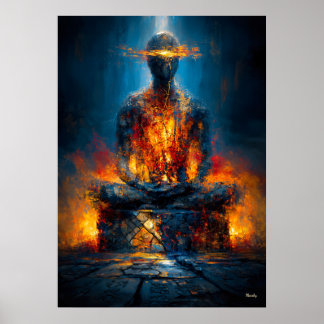 The Oracle Without a Face Monumental Expressionist Poster
