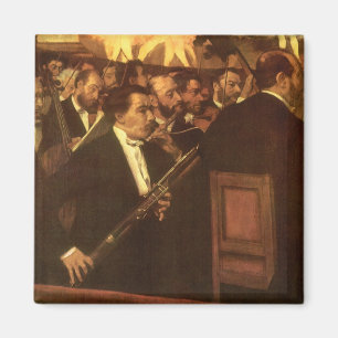 The Orchestra of Opera by Edgar Degas, Vintage Art Magneet