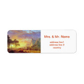 The Oregon Trail - Albert Bierstadt Etiket (Voorkant)