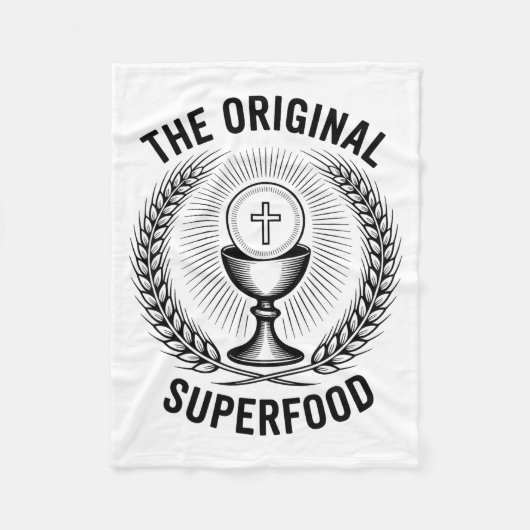 The Original Superfood Eucharist Catholic M Fleece Deken (Voorkant)
