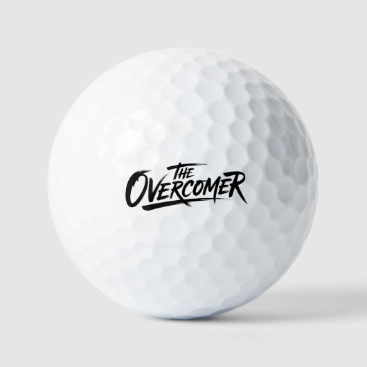 The Overcomer Bold Typography Golfballen (Voorkant)