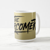 The Overcomer Bold Typography Koffiemok (Voorkant rechts)