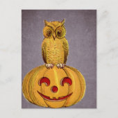 The Owl and the Jack O Lantern Briefkaart (Voorkant)