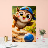 The owl playtime vibrant vertical nursery wall pos (Mariage)