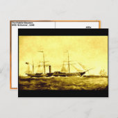 The Paddle Steamer, RMS "Britannia", 1840 Briefkaart (Voorkant / Achterkant)