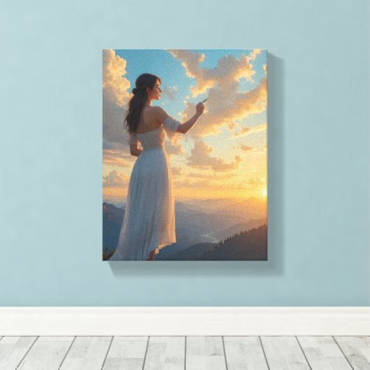 The Painter of Skies Canvas Afdruk (Insitu (Houten vloer))