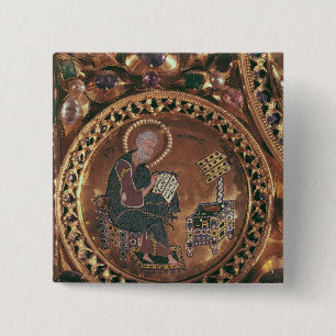 The Pala d'Oro, detail van St. Matthew Vierkante Button 5,1 Cm