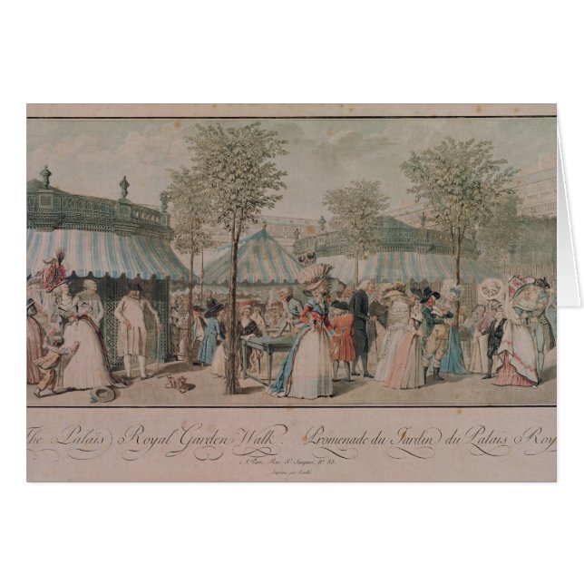 The Palais Royal Garden Walk, 1787 (Voorkant Horizontaal)