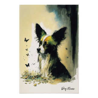 The Papillon Dog - Composition 001 Perfect Poster