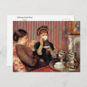 Thé par Mary Cassatt Carte postale (Devant / Derrière)
