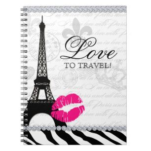 The Paris Travel Journal Eiffel Tower Lips Notitieboek