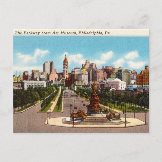 The Parkway, Philadelphia, Pennsylvania Briefkaart (Voorkant)