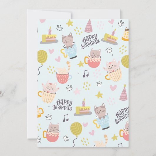 Thé Party Chat | Invitation Kit-Tea Party (Dos)