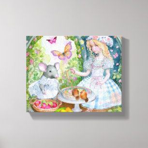 Thé Party dans le jardin Impression sur toile