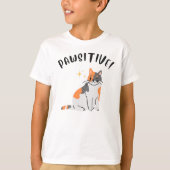 The PAWSITIVE Cat - Kid's T-Shirt (Voorkant)